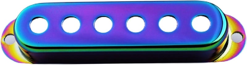 guyker 3Pcs Single Coil Guitar Pickup Covers (52mm Pole Spacing), Copper Pickup Mounting Ring Set Guitar Accessories Replacement Part, (PS001, Chameleon Rainbow) - Image 3